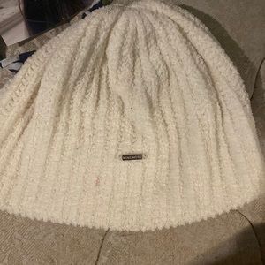 nine west white beanie